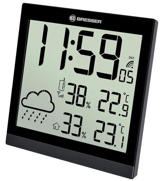 Електронна метеостанция Bresser TemeoTrend JC LCD RC, черна