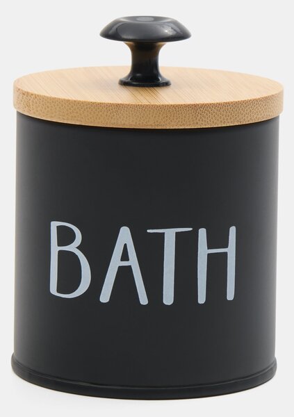 Sinsay - Кутия за съхранение с надпис „Bath“ - черeн