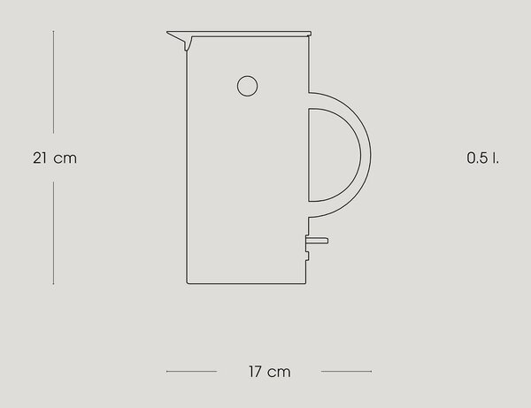 Черна пластмасова електрическа кана 500 ml EM77 – Stelton