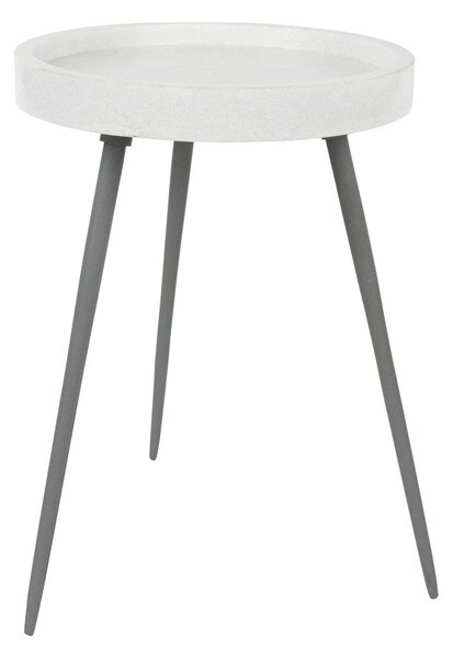 Кръгла странична масичка с мраморна плоча ø 33 cm Karrara – White Label