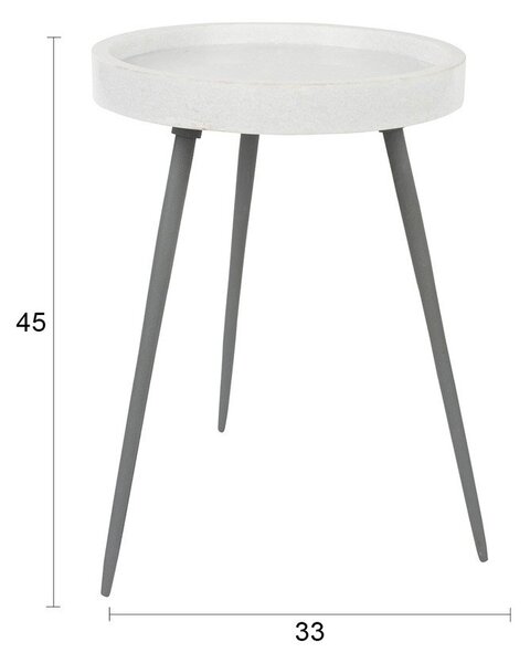 Кръгла странична масичка с мраморна плоча ø 33 cm Karrara – White Label