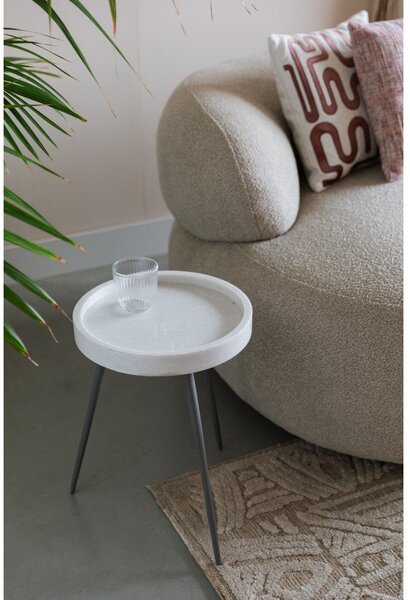Кръгла странична масичка с мраморна плоча ø 33 cm Karrara – White Label
