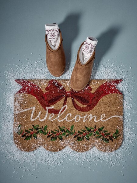 Sinsay - Постелка с надпис Welcome - многоцветен