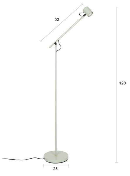 Светлозелена подова лампа (височина 120 cm) Aero – White Label