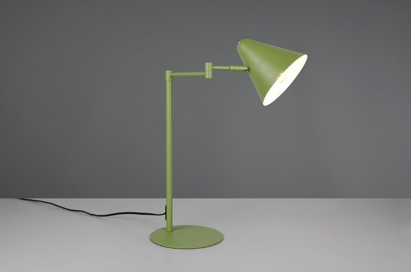 Зелена настолна лампа с огъваща се структура (височина 50,5 cm) Cosima – Trio