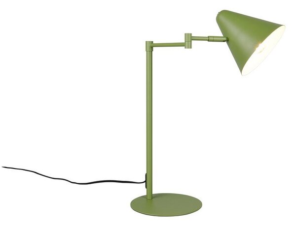 Зелена настолна лампа с огъваща се структура (височина 50,5 cm) Cosima – Trio