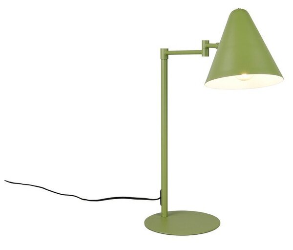 Зелена настолна лампа с огъваща се структура (височина 50,5 cm) Cosima – Trio
