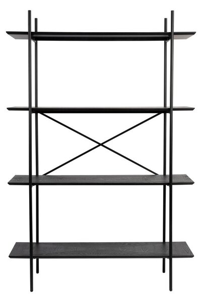 Черен метален стелаж 120x180x40 cm Marcio – White Label