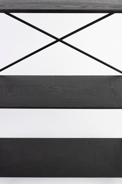 Черен метален стелаж 120x180x40 cm Marcio – White Label