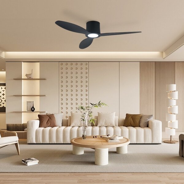 ZEVENTI - LED таванен вентилатор VENTORA LED/24W/230V Wi-Fi Tuya черен + с дистанционно управление