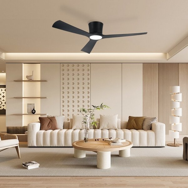 ZEVENTI - LED таванен вентилатор AUREX LED/24W/230V Wi-Fi Tuya черен + дистанционно управление