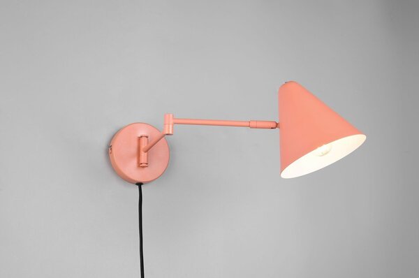 Оранжева стенна лампа с огъваща се структура за контакт ø 15 cm Cosima – Trio