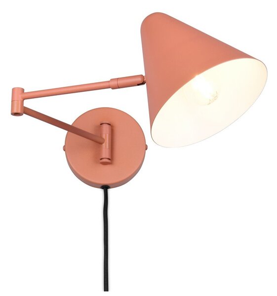 Оранжева стенна лампа с огъваща се структура за контакт ø 15 cm Cosima – Trio