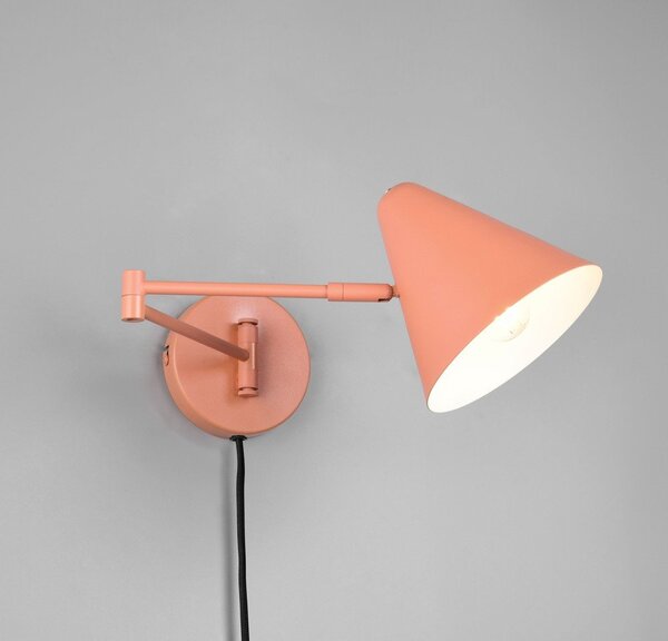 Оранжева стенна лампа с огъваща се структура за контакт ø 15 cm Cosima – Trio