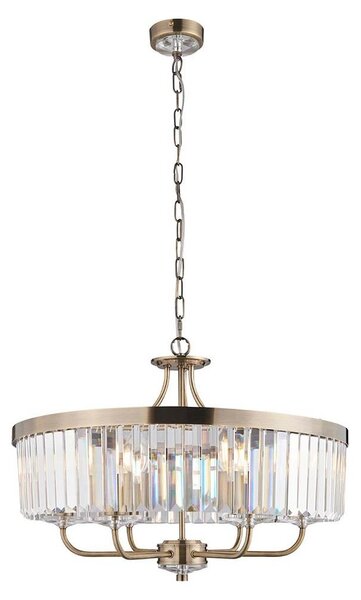 Endon 102505 - Полилей на верига 6xE14/6W/230V, диам. 55 см, месинг