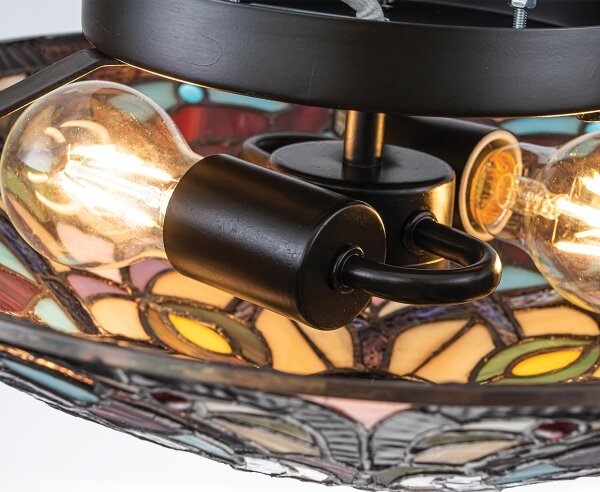 Quoizel QZ-LARISSA-F - Таванно осветително тяло Tiffany LARISSA 2xE27/40W/230V