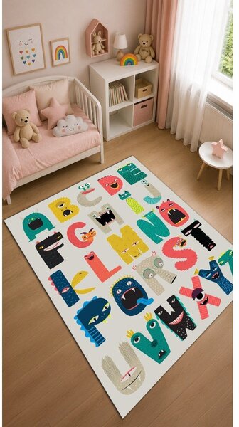 Детски килим подходящ за пране 100x160 cm Alphabet – Mila Home