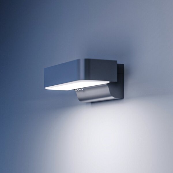 STEINEL LED външна стенна лампа L 800 SC, сензорна, сребриста, Сив, Алуминий, Модерен