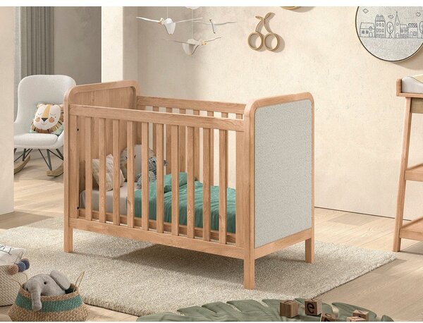 Детско креватче 60x120 cm с регулируема височина в естествен цвят Woods – Vipack