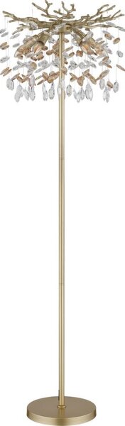 Globo 64138SG - Подова лампа QUEENA 5xE14/40W/230V златна