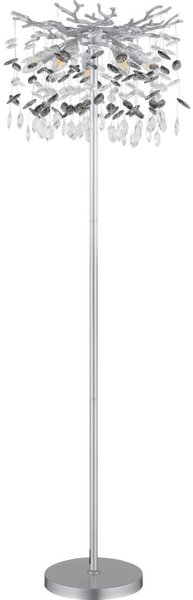 Globo 64138SS - Подова лампа QUEENA 5xE14/40W/230V сребриста