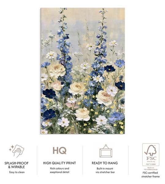 Печатна върху платно картина 60x80 cm Blue Meadow – Styler