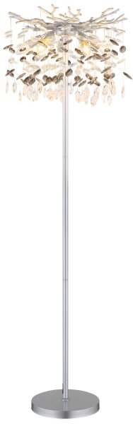 Globo 64138SS - Подова лампа QUEENA 5xE14/40W/230V сребриста