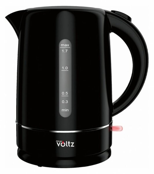Електрическа кана Oliver Voltz Daisy OV51230W, вместимост 1.7л литра, 2200W, черна
