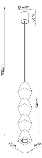 Висящо осветително тяло от масивен бук в естествен цвят ø 8 cm Cubo – Sollux