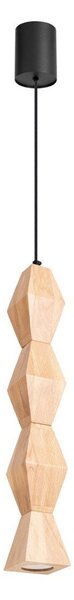 Висящо осветително тяло от масивен бук в естествен цвят ø 8 cm Cubo – Sollux