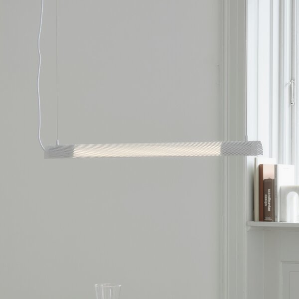 GEJST Висяща лампа Radent, бяла, дължина 70 cm, G13 LED, Бял, Дневна/трапезария, Метал