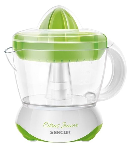 Сокоизстисквачка Sencor SCJ 1051GR, 0.7 л. обем, с кана, 40W, бял/зелен