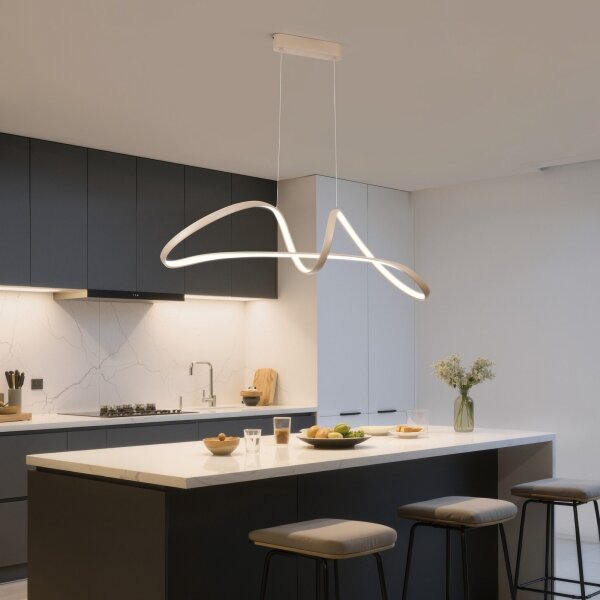 Brilagi-LED Димируем полилей на кабел TWISTER LED/60W/230V 3000-6000K бежов+ДУ