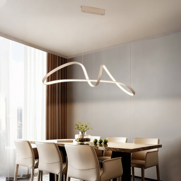 Brilagi-LED Димируем полилей на кабел TWISTER LED/60W/230V 3000-6000K бежов+ДУ
