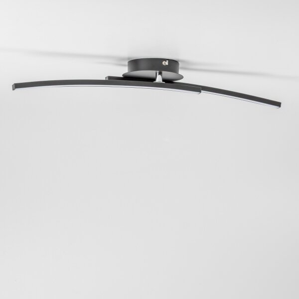 LED таванно осветително тяло 2xLED/6W/230V черно