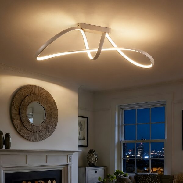 Brilagi-LED Димируем таванен плафон TWISTER LED/60W/230V 3000-6000K бежов+ДУ