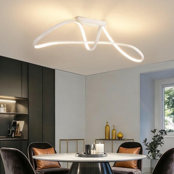 Brilagi-LED Димируем плафон TWISTER LED/60W/230V 3000-6000K бял+ДУ