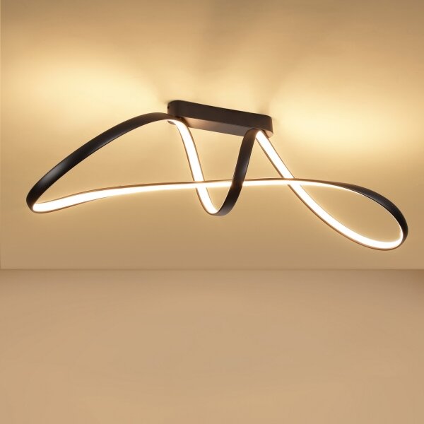 Brilagi-LED Димируем повърхностно монтиран полилей TWISTER LED/60W/230V 3000-6000K черен+ДУ