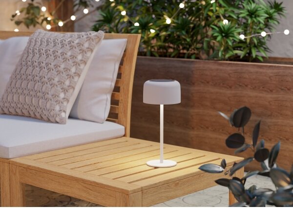 Eglo 901892 - LED соларна настолна лампа ROCCANOVA LED/2,8W/3,7V IP44 бяла