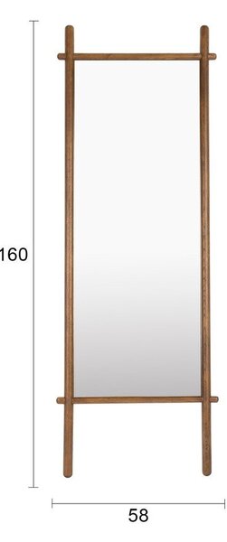 Стоящо огледало масивно дърво 58x160 cm Solene – White Label