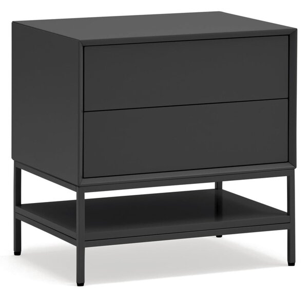 Черно нощно шкафче Platt – Teulat