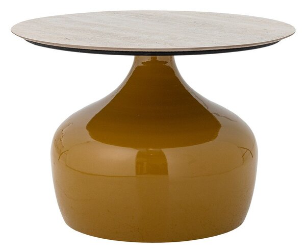 Жълта кръгла масичка за кафе с керамичен плот ø 60 cm Lecco – Bloomingville