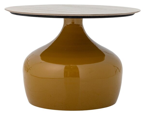 Жълта кръгла масичка за кафе с керамичен плот ø 60 cm Lecco – Bloomingville
