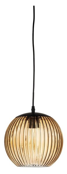 Кафяво стъклено LED висящо осветително тяло ø 23 cm Sybia – Bloomingville