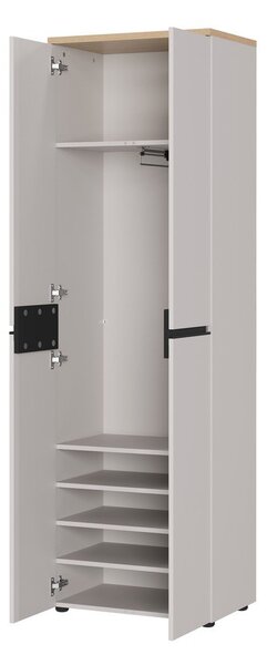 Сиво-бежов/в светло естествен цвят гардероб 59x194x41 cm Cormano – Germania