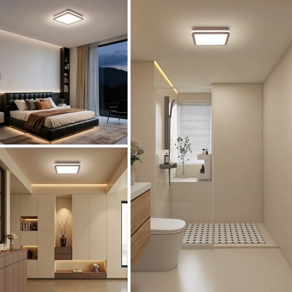 Brilagi -LED Външно таванно осветително тяло BENE LED/24W/230V 26x26 cm кафяво IP54