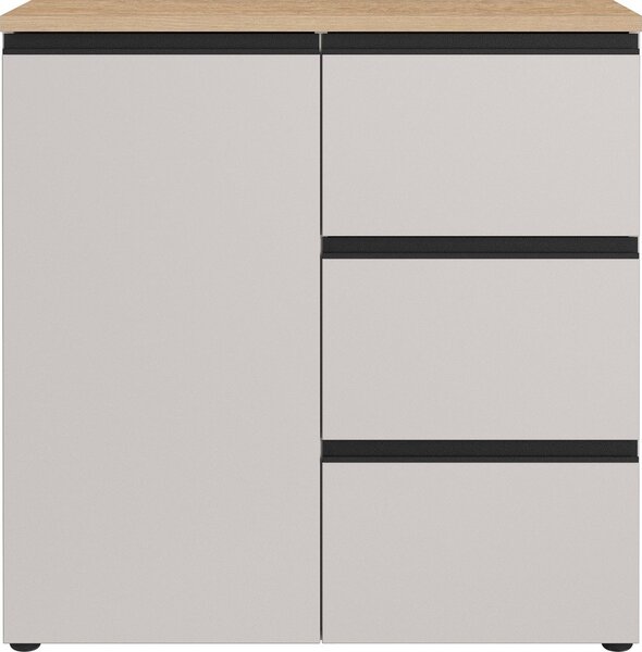 Сиво-бежов/в светло естествен цвят скрин 90x91x41 cm Cormano – Germania