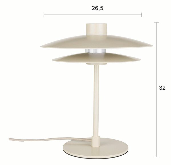 Бежова метална настолна лампа (височина 32 cm) Wubbo – White Label