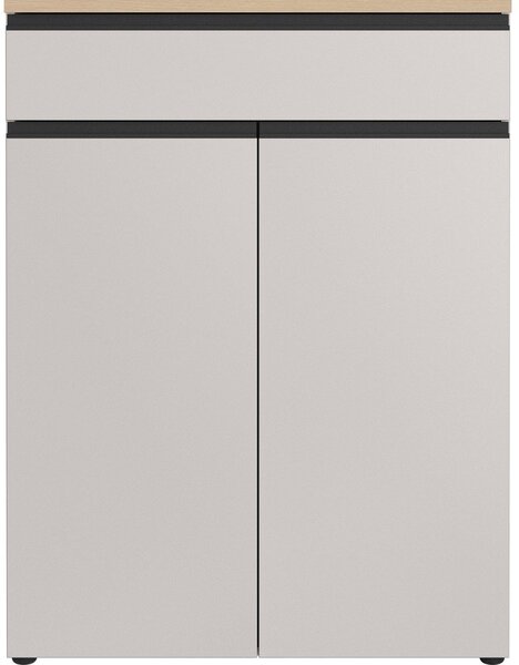Сиво-бежово/в светло естествен цвят шкафче 90x120x41 cm Cormano – Germania