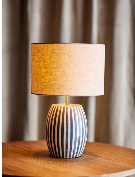 Бяла/сива LED настолна лампа (височина 47 cm) Tali – Bloomingville